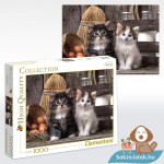 Aranyos kiscicák puzzle – 1000 db – Clementoni 39340