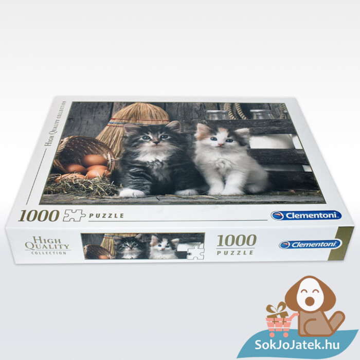 Aranyos kiscicák puzzle, fektetve – 1000 db – Clementoni 39340