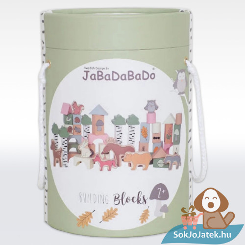 Az erdő állatai fa építőkocka készlet (50 db) - JaBaDaBaDo
