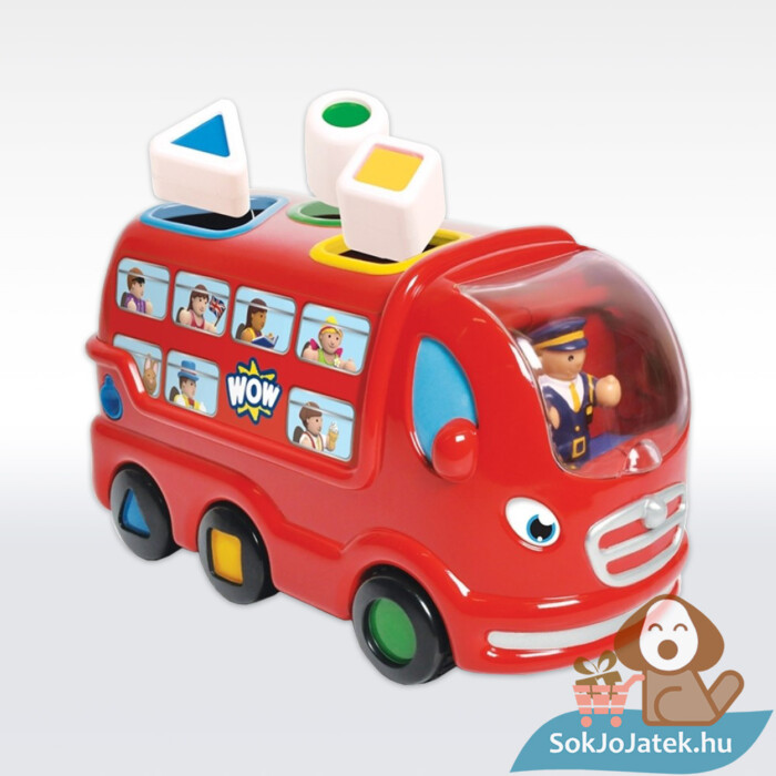 Leo, a londoni busz, lendkerekes, formaillesztő játék teteje - Wow Toys