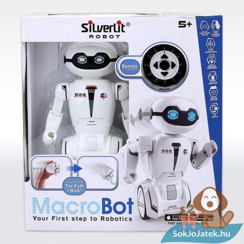 Programozható interaktív MacroBot (fehér) - Silverlit robot