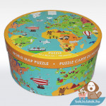 Világtérkép XXL puzzle gyerekeknek - 150 db - Scratch Europe