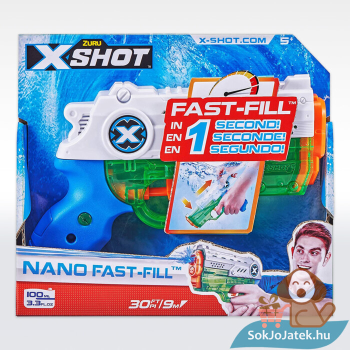 Gyorstöltésű vízipisztoly - Zuru X-Shot Nano Fast Fill (100ml)