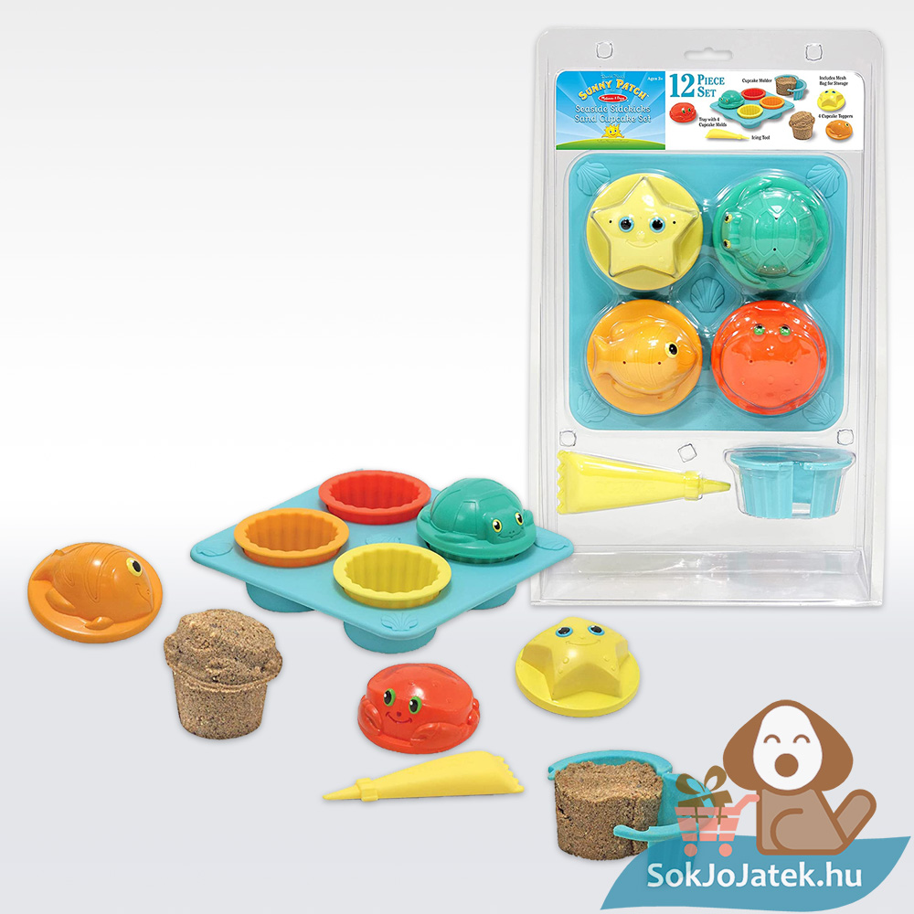 Muffin készítő homokozó játék szett, 12 db-os (Melissa & Doug)