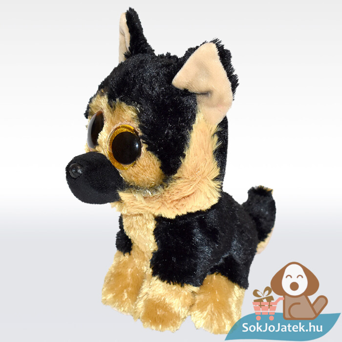 Ty Beanie Boos: Spirit, a csillogó szemű plüss német juhászkutya, balról (15 cm)