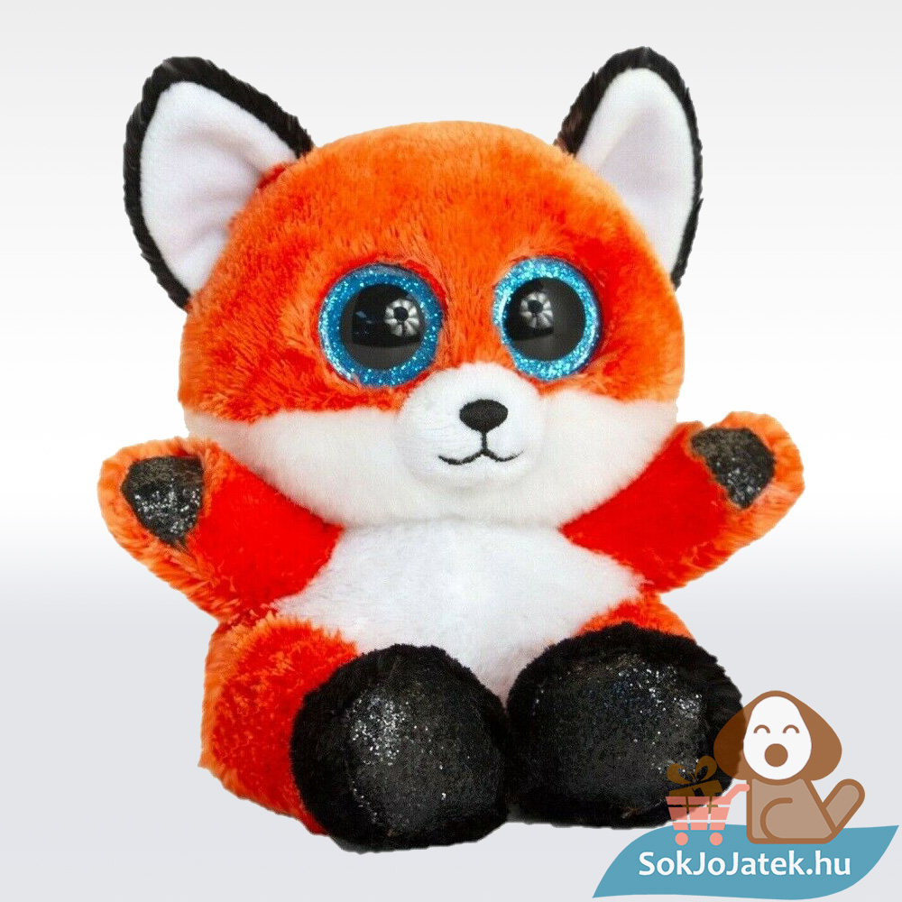 Animotsu: Tails, a csillogó szemű plüss róka, 15 cm (Keel Toys)