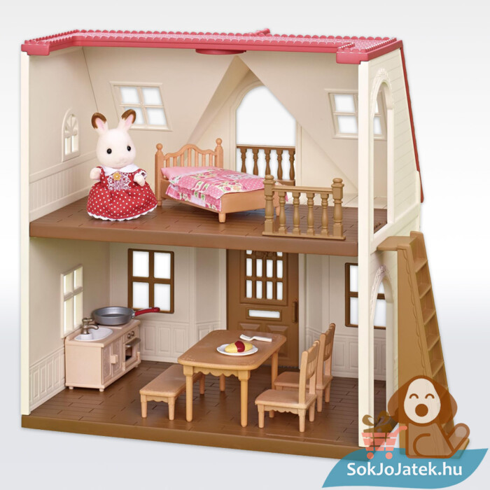 Piros tetős kezdő ház szett megépítve (Sylvanian Families, 5303)