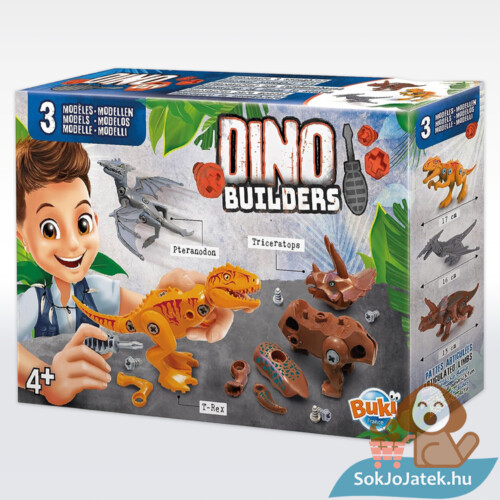 Szerelhető dinoszauruszok: 3 az 1-ben dino modell építő készlet (BUKI)