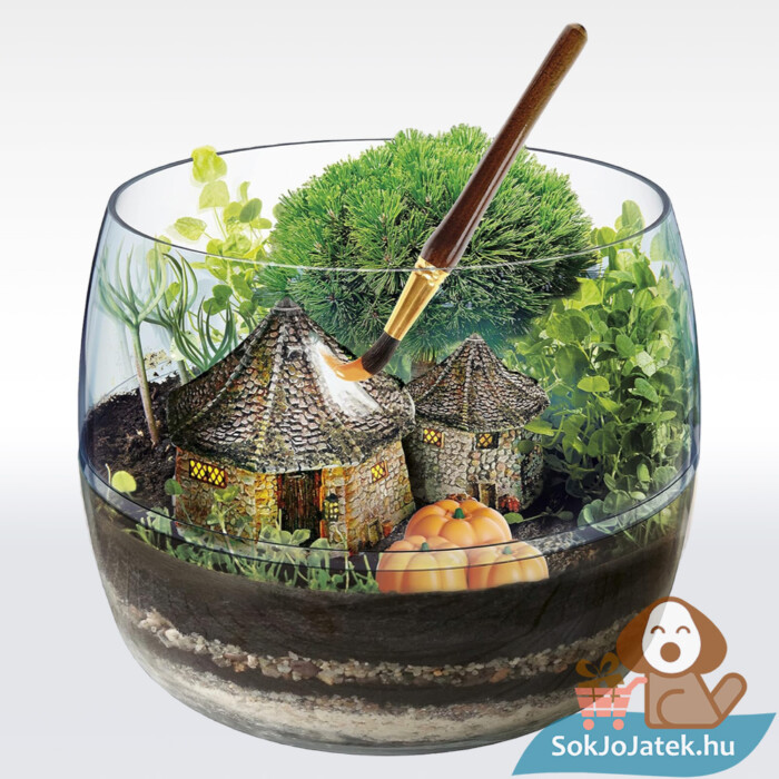 Harry Potter: Hagrid terráriuma kunyhóval, növény növesztő tudományos játék, festés közben (Clementoni)