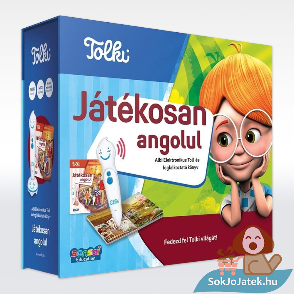 Tolki: Játékosan angolul szett, Interaktív foglalkoztató könyv készlet (beszélő Tolki tollal)