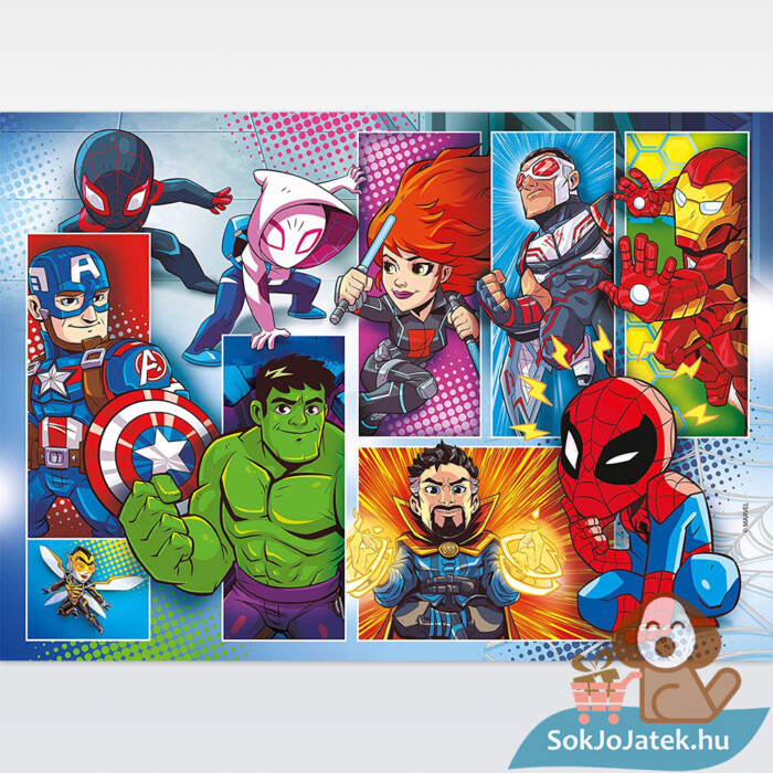 2 x 20 Marvel szuperhősök (Super Hero Adventures) puzzle képe (Clementoni SuperColor 24768)