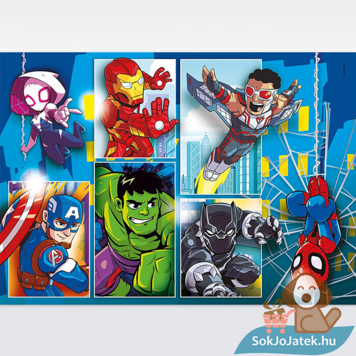 2 x 20 Marvel szuperhősök (Super Hero Adventures) puzzle képe (Clementoni SuperColor 24768)