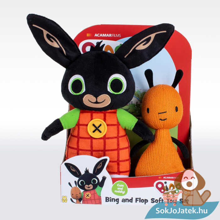 Bing Nyuszi és barátai: Bing (26 cm) és Flop (18 cm) plüss figura szett