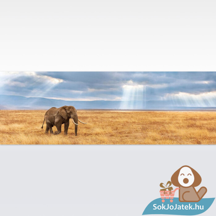 Elefánt a Szavannán panoráma puzzle képe, 1000 db (Clementoni 39484)