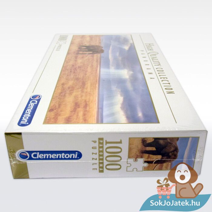 Elefánt a Szavannán panoráma puzzle oldalról, 1000 db (Clementoni 39484)