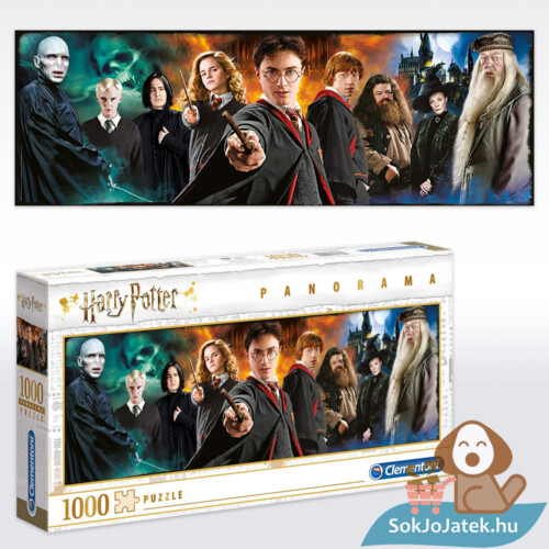 Harry Potter panoráma puzzle képe és doboza, 1000 db-os (Clementoni 61883)