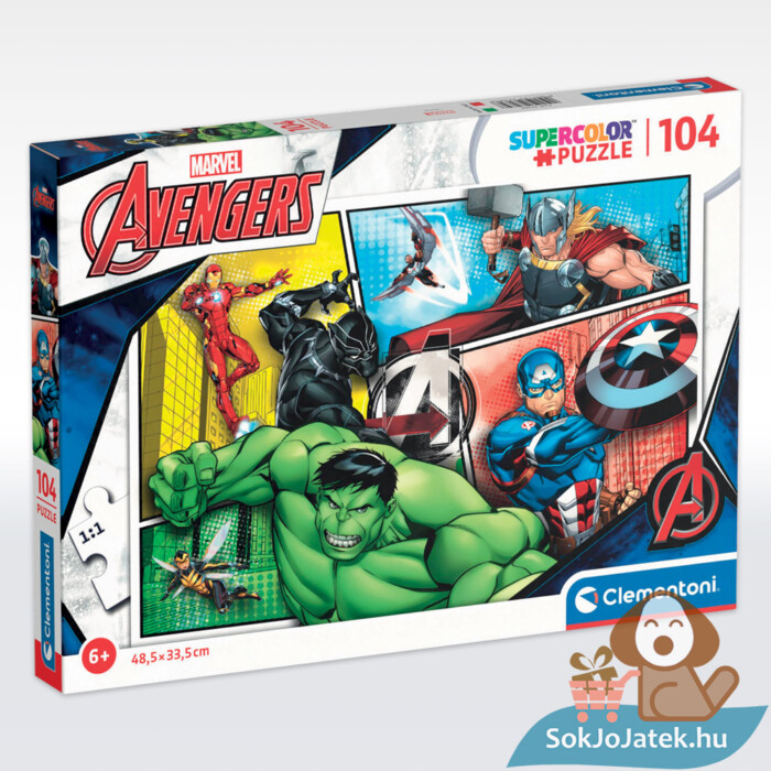 Marvell (Bosszúállók) puzzle, 104 db (Clementoni SuperColor 27284