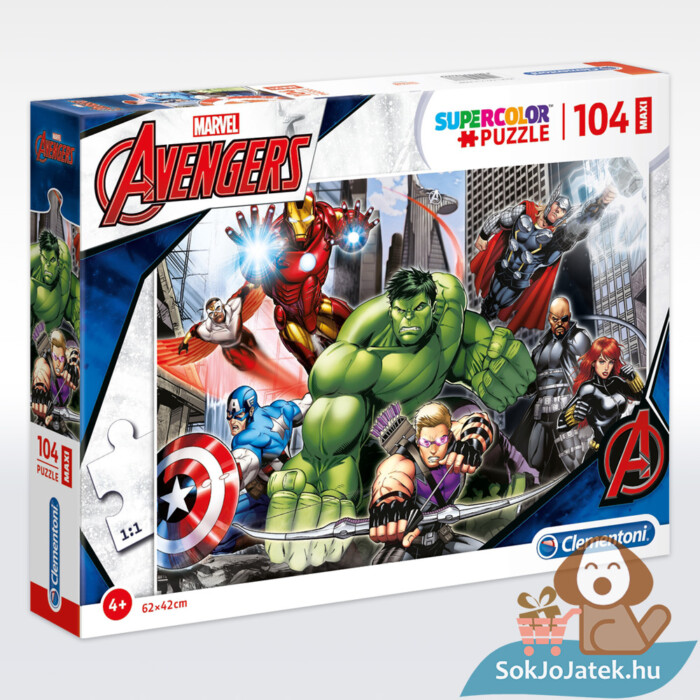 Marvel (Bosszúállók) puzzle, 104 db (Clementoni SuperColor Maxi 23688)