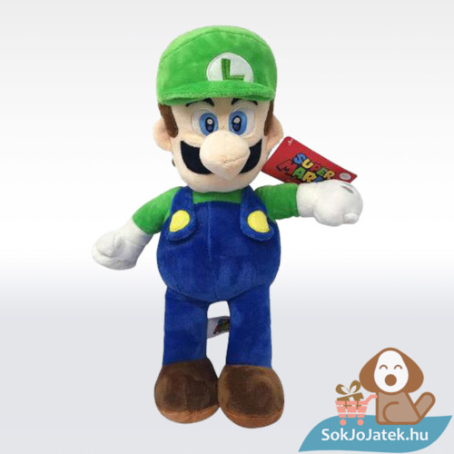 Super Mario: Luigi plüssfigura (31 cm)