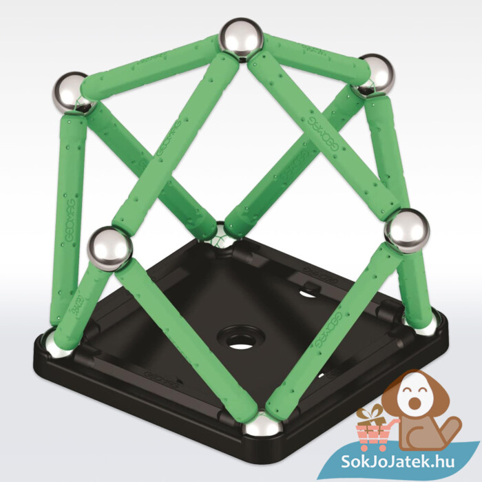 Geomag Glow: Foszforeszkáló mágneses kreatív építőjáték megépítve (25 db)