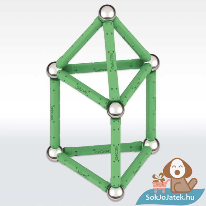 Geomag Glow: Foszforeszkáló mágneses kreatív építőjáték példája (25 db)