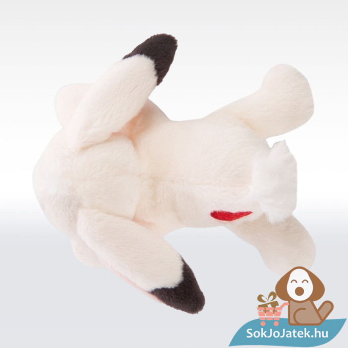 Nici: Hófehér mágneses szerelmes plüss nyuszi felülről, 13 cm (Love Forever)