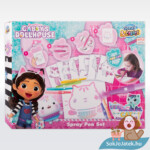 Gabi babaháza: Kreatív kifestő szett, festékszóró filctollakkal, 13 db-os (Canenco)