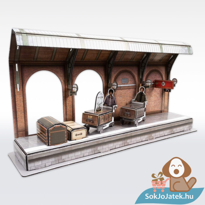 Harry Potter 3D puzzle perona: A Roxfort Expressz, a 9 és 3/4-ik vágány, a repülő autó, 180 db (CubicFun)
