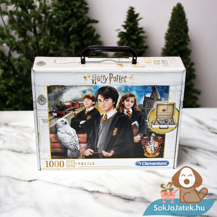 Harry Potter puzzle bőröndben az asztalon, 1000 db - Clementoni 61882