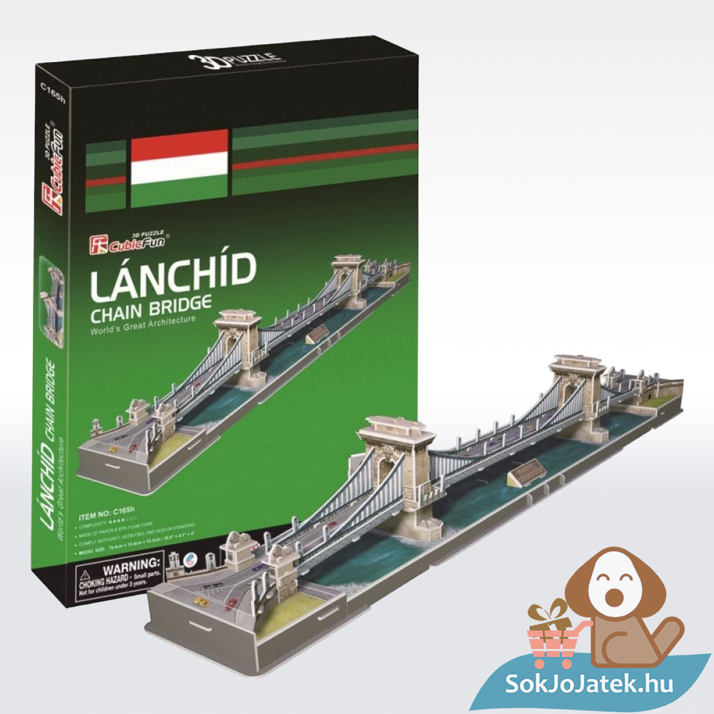 Lánchíd 3D puzzle, 82 db (CubicFun)