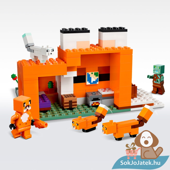 LEGO Minecraft 21178: A rókaházikó, játék közben