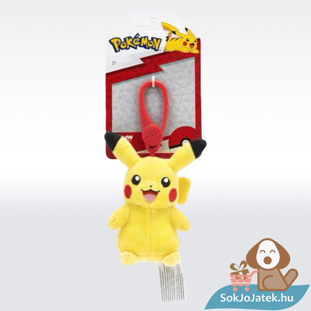 Pokémon: Pikachu plüss kulcstartó (12 cm)