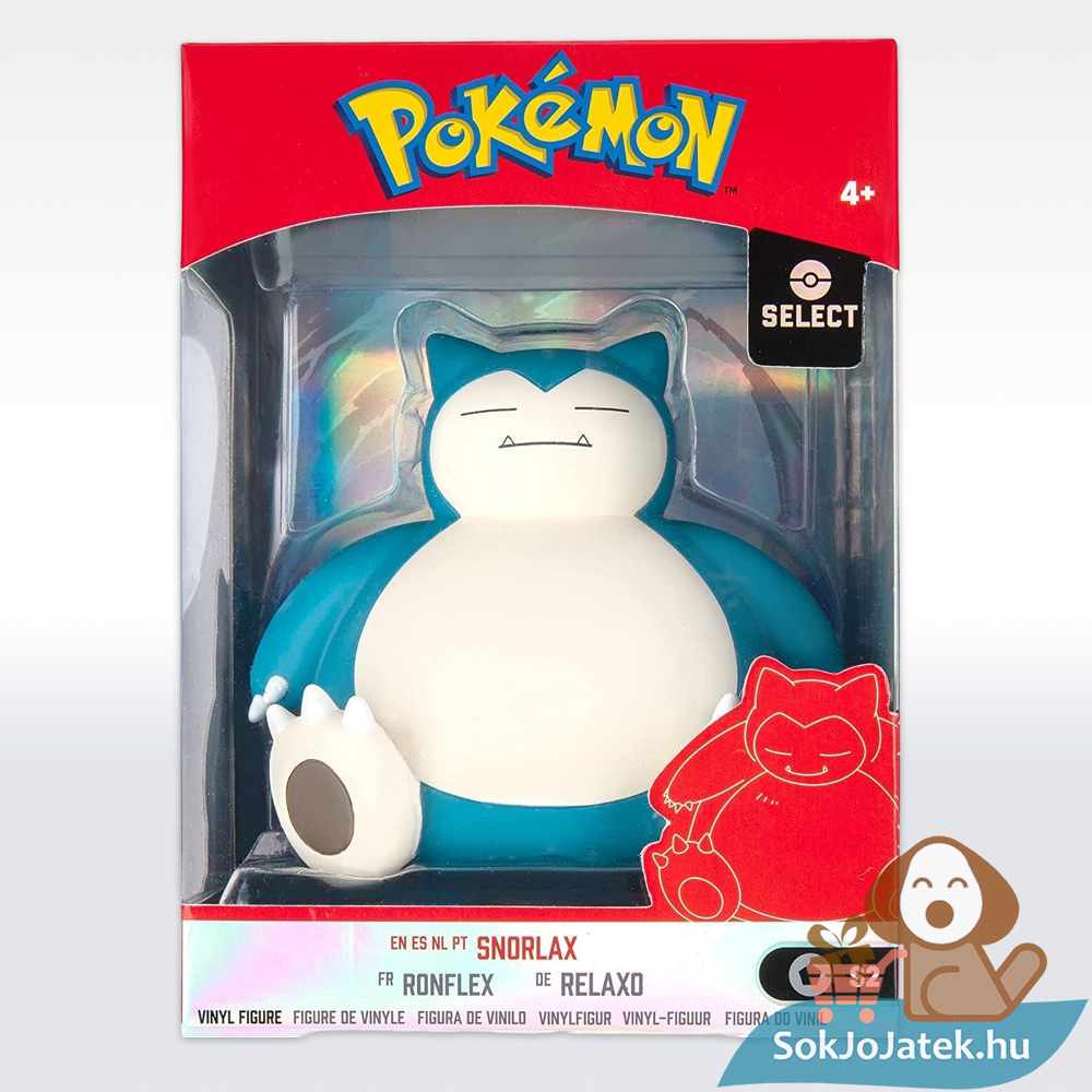 Pokémon: Snorlax műanyag játékfigura (10 cm)