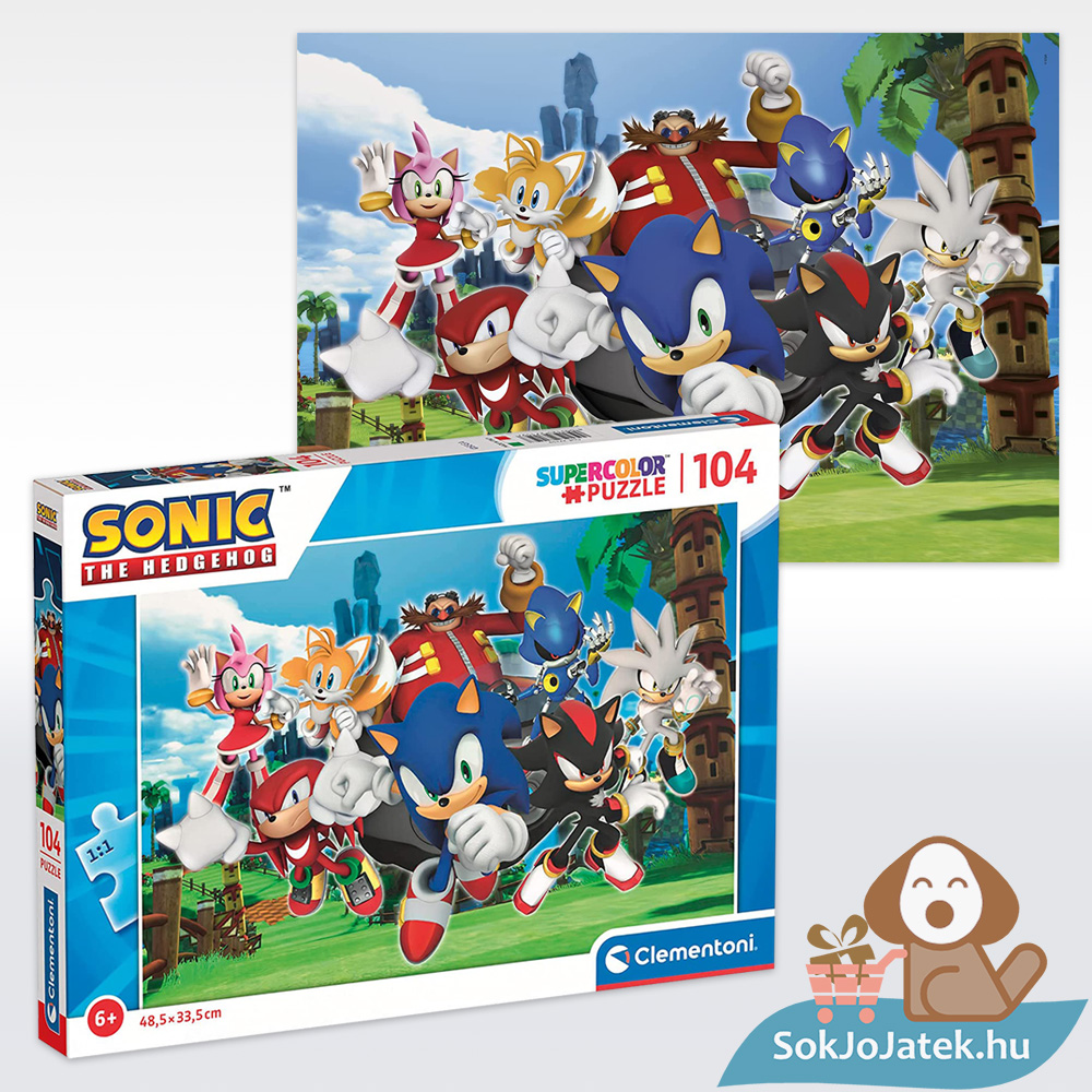 Sonic, a sündisznó puzzle, 104 db (Clementoni SuperColor 27159)