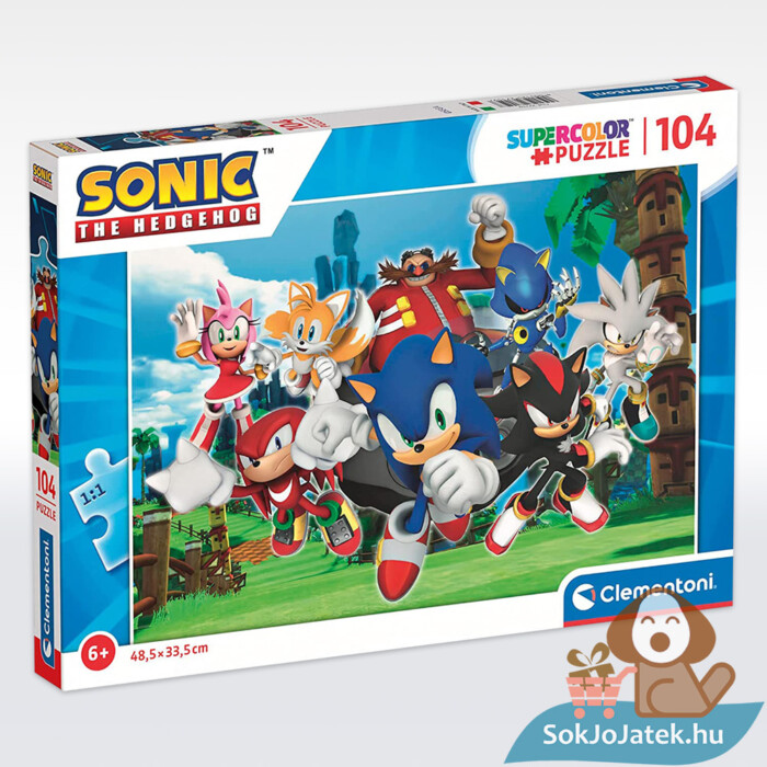 Sonic, a sündisznó puzzle doboza, 104 db (Clementoni SuperColor 27159)