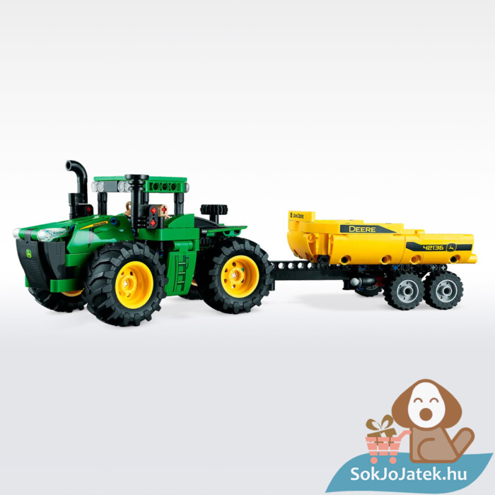 John Deere 9620R: 4WD Traktor billenthető utánfutóval, megépítve (Lego Technic 42136)