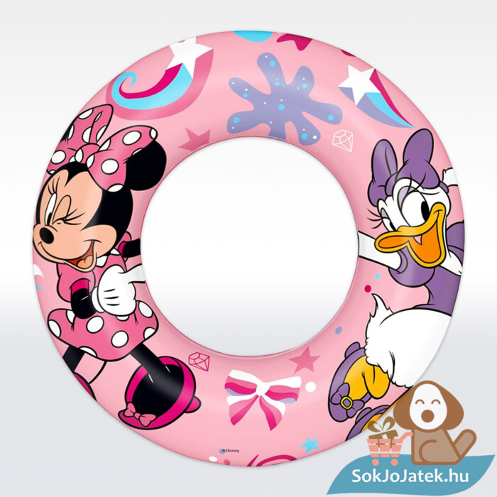 Mickey egér és barátai: Minnie és Daisy mintás rózsaszín úszógumi felülről, 56 cm (Bestway 91040)