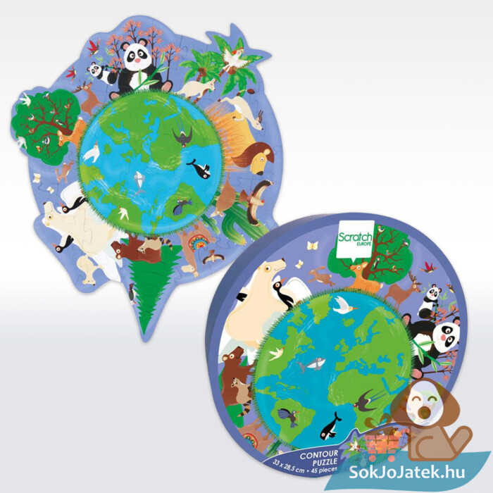 A világ forma puzzle, 45 db (Scratch Europe)