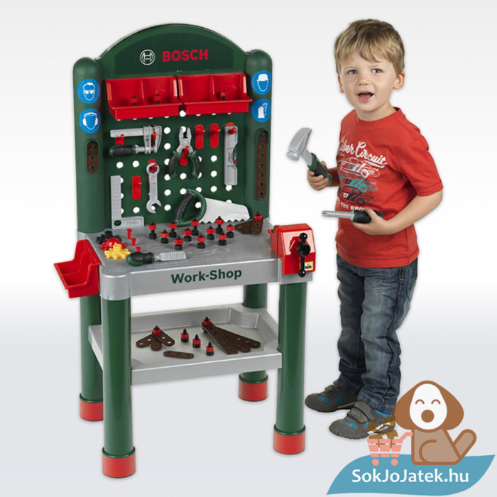 Bosch Mini 79 részes játék szerelőasztal gyerekeknek, szerszámokkal (Klein 8320)