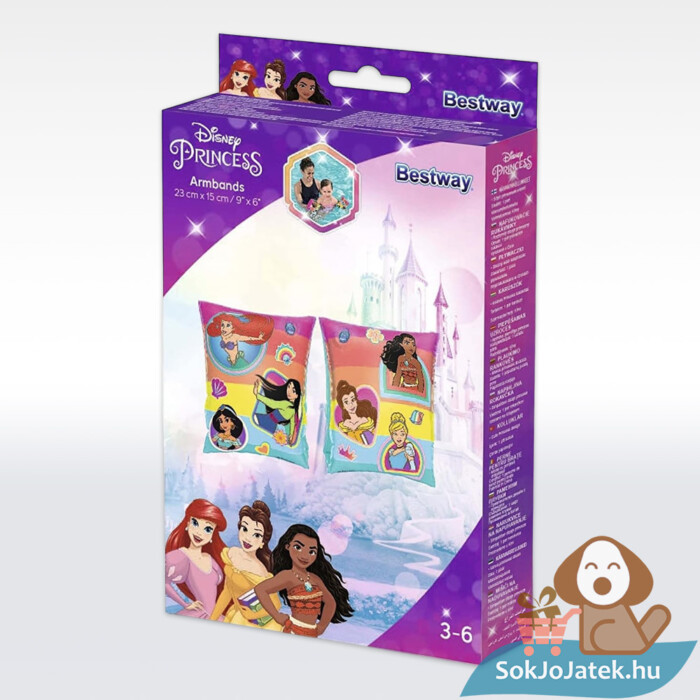 Disney hercegnők karúszó doboza, 3-6 éves gyerekeknek, 23 x 15 cm (Bestway 91041)