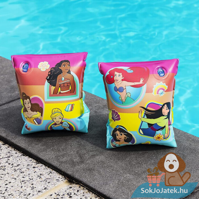 Disney hercegnők karúszó a medence mellett, 3-6 éves gyerekeknek, 23 x 15 cm (Bestway 91041)