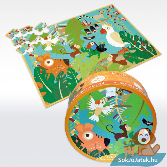 Dzsungel gyerek puzzle, 100 db (Scratch Europe)