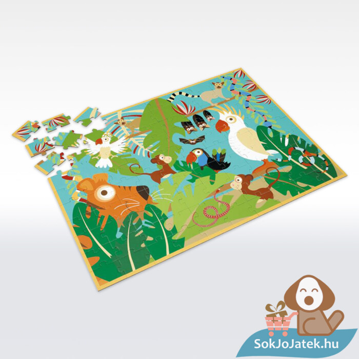 Dzsungel gyerek puzzle, játék közben, 100 db (Scratch Europe)