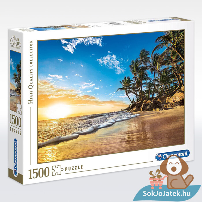 Trópusi napfelkelte a tengerparton puzzle doboza, 1500 db-os (Clementoni 31681)