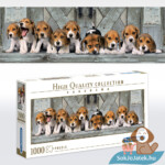 Beagle kutyák panoráma puzzle, 1000 db (Clementoni 39435)
