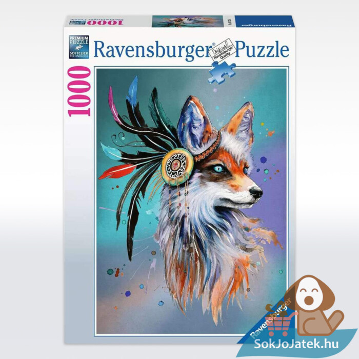 Bohókás róka fantasy puzzle doboza előről, 1000 db (Ravensburger 16725)