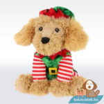 Cockapoo plüss kutya karácsonyi manó ruhában, 20 cm (Keel Toys)