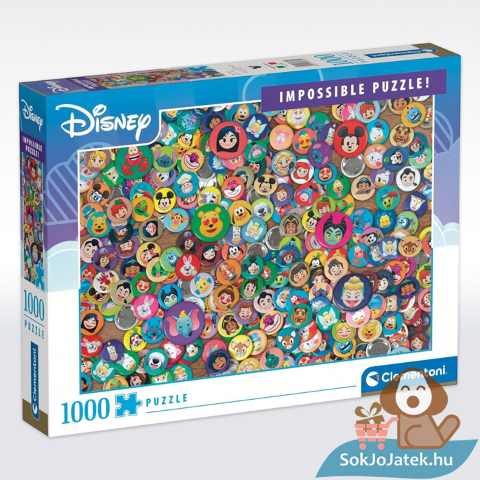 Disney, a lehetetlen puzzle doboza, 1000 db (Clementoni Impossible 39830)