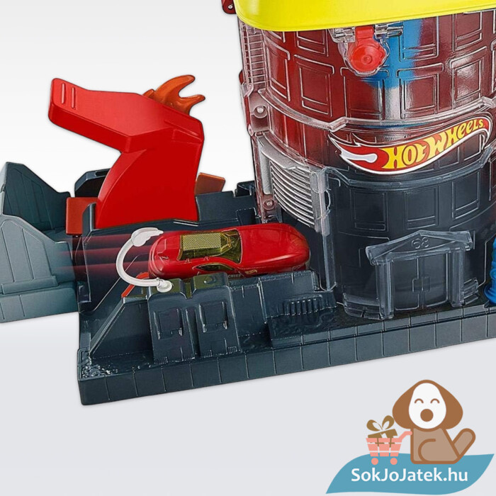 Hot Wheels City: Szuperugratós Tűzoltóság Játékszett autója