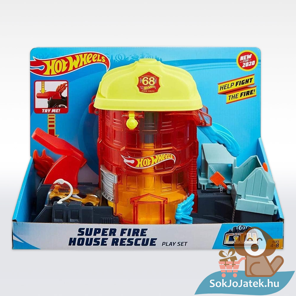 Hot Wheels City: Szuperugratós Tűzoltóság Játékszett